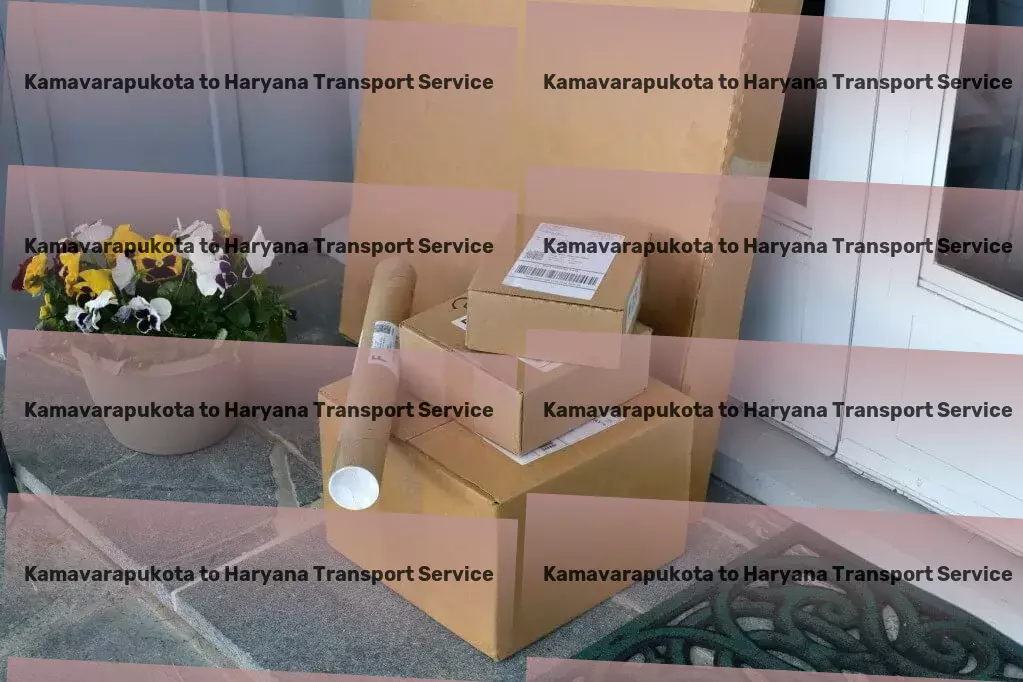 Kamavarapukota to Haryana Transport Large-scale packers and movers