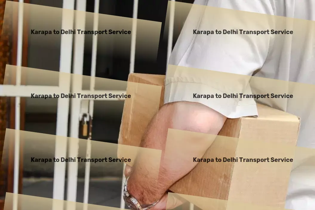 Karapa to Delhi Transport High-capacity transport and shipment