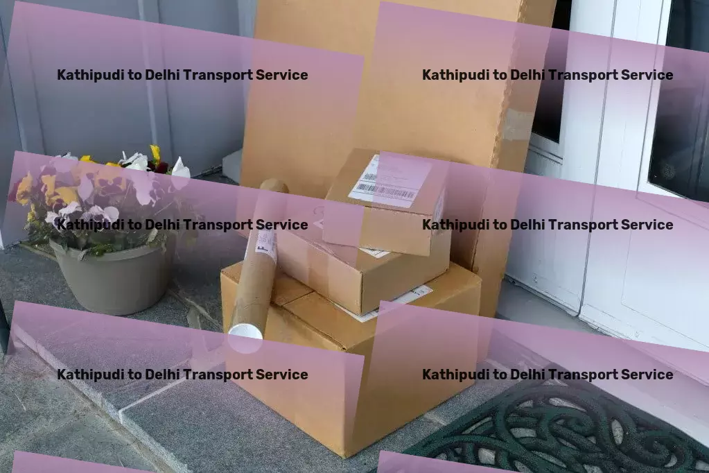 Kathipudi to Delhi Transport Custom goods services